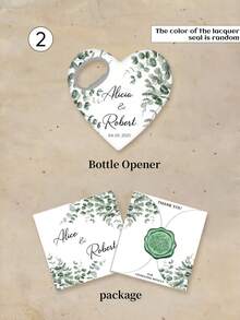1PCCustomized Heart-Shaped Bottle Opener With Packaging. Personalized Wedding Return Gift Magnetic Bottle Opener, An Excellent Gift For Brides, Heart-Shaped Wedding Souvenirs And Thank-You Card Magnetic Bottle Opener, Customized Return Gifts, Father Gifts.