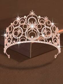 1 pieza Corona de burbujas, La corona noble, Adecuada para la corona de la novia, Coronas de cristal para mujeres, Tiara de burbuja de cristal, Diadema de reina real para novia, Accesorios para el cabello de princesa para mujeres, Accesorios para bodas, fiestas, cumpleaños y disfraces