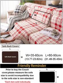 1pc Solid Color Teddy Plush Sofa Cover, Elastic Wrap-Around, Warm & Comfortable, Simple Ins Style, Pet-Friendly, Non-Slip, Machine Washable, Suitable For L-Shaped Sofa 1/2/3/4 Seats, Living Room, Bedroom, Study - Red - View 10