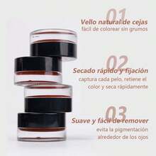 Pomada de Cejas 4 en 1 para Principiantes |   Logra Cejas Perfectas en Minutos |   Acabado Profesional y Duradero - Negro - Ver 6