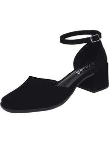 Women's Pumps Square Toe Mary Jane Doll Shekinah Evangelical Fashion Skirt And Blouse Christmas Fashion Casual PVC Buckle Party 2025 - 黑色 - 查看 5