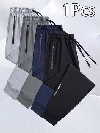 Pantalones deportivos informales con cordón en la cintura para hombres, pantalones transpirables con cordón en el tobillo, otoño