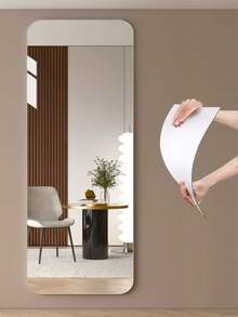 1 pièce Miroir acrylique DIY, Miroir de salle de bain, Miroir de maquillage, Incassable, Autocollant, Sans installation requise. Miroir décoratif mural, Miroir carré, Miroir rond, Miroir en forme de cœur, Incassable, Matériau imperméable, Autocollant, Peel and Stick.