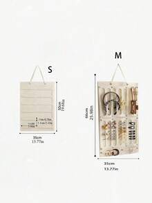 2pcs/1pc Wall-Mounted Foldable Jewelry Organizer Bag For Hair Clips, Ties, Headbands And Accessories Storage, Sunglasses Storage,Home Storage Essential .Gift For Valentine's Day,Christmas Gift,