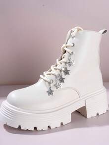 5pcs Fashionable Minimalist Versatile Hollow Spiral Star Pendant Decorations - Suitable For Decorating Boots, High-Top Boots, High Heels, Casual Shoes, And Various Shoes