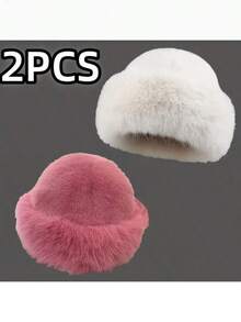 1/2pcs Women's Thickened Warm Hat For Autumn/Winter - Fashionable Appearance, Mongolian Style Thick Hat, Comfortable And Warm For Outdoor Activities In Cold Weather - Multicolor - View 21