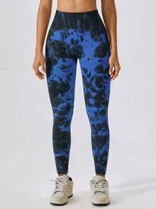 Women Sports Leggings - 寶藍色 - 查看 3