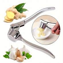 1pc Garlic Masher Manual Garlic Crusher Household Garlic Peeler Garlic Press Garlic Mincer Garlic Peeler Stainless Steel Garlic Crusher - Silver Medium - View 3