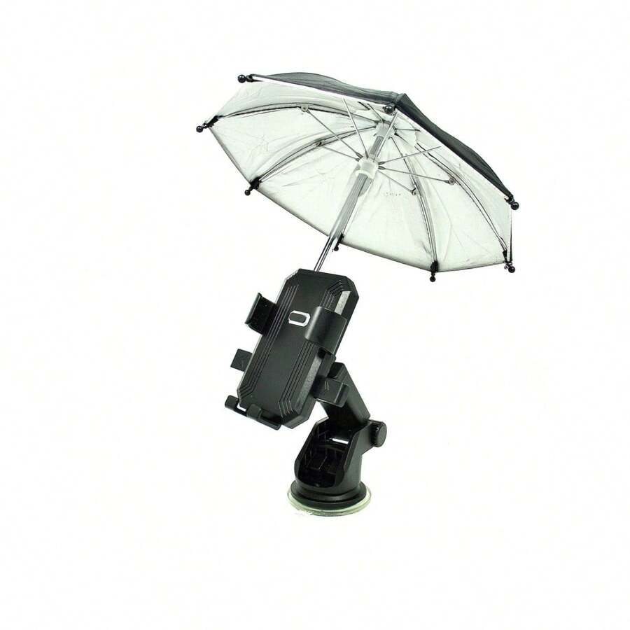 Car Sunshade Holder For Cell Phones, Adjustable Rotation And Fixed Suction Cup, Sunshade Holder For Car - Black - View 1