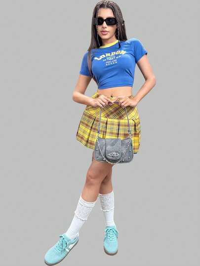 DareSee 女士轻便透气运动鞋 - 休闲系带圆头鞋，双色设计，日常穿着舒适，休闲鞋 | 圆头鞋 | 合成鞋面 音乐节 Y2KFest 返校季 秋冬季礼物 音乐节