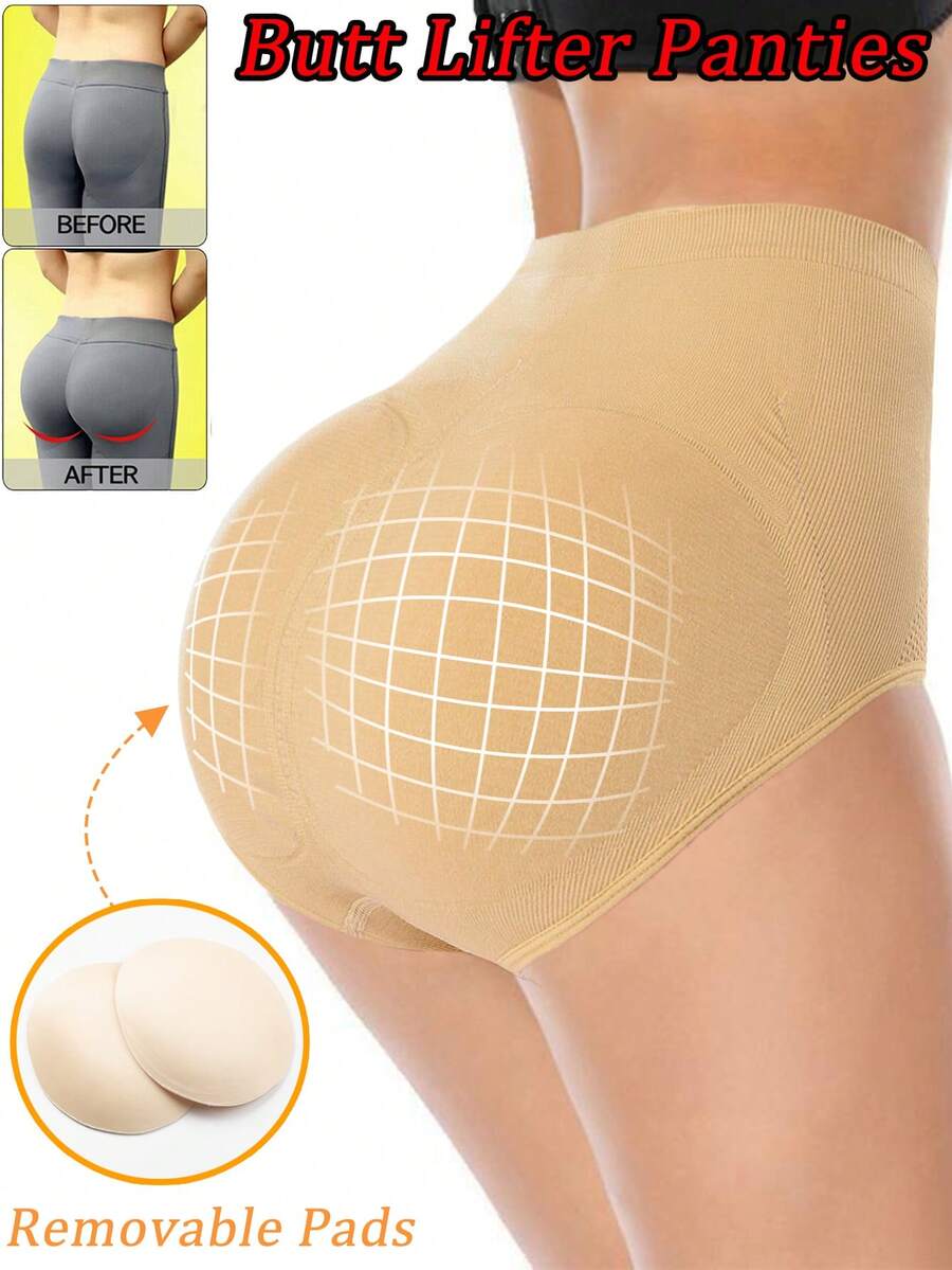 Women Padded Booty Pants Body Shaper Briefs Underwear Panty Butt Lifter Hip Enhancer Underpants