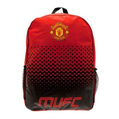 Manchester United FC Fade Backpack (Red/Black/Yellow) - 100% Nylon - (BS2853)