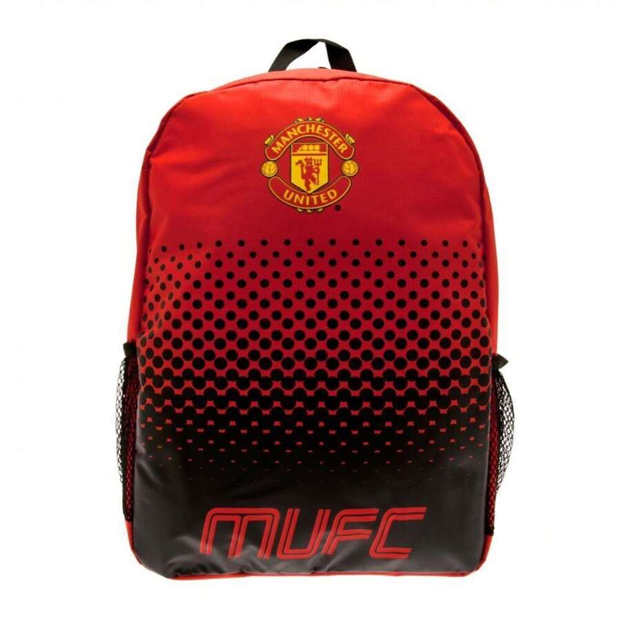 Manchester United FC Fade Backpack (Red/Black/Yellow) - 100% Nylon - (BS2853) - Red - View 1