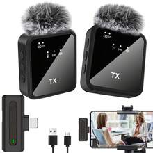 F15 Professional Wireless Lavalier Microphone System, Ultra-Low Latency, Noise Reduction, Automatic Mute, Long Working Time, Suitable For Live Streaming, Interviews, Video Recording. - Black I0S-2 - View 12