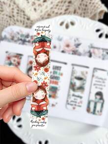 5pcs Magnetic Reading Bookmarks Book Decoration Cards Reading Annotation Cards - Multicolor - View 5