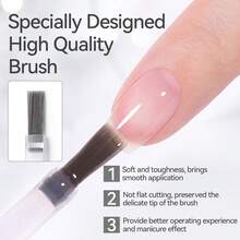 Gel Nail Polish No Wipe Base Gel Coat,15ml For Gel Nail Polish Soak Off LED Nail Lamp Gel Base Gel Upgraded Formula Long-Lasting DIY Home And Nail Salon{"Color_name":"15mlBaseGel"} - 15毫升基礎凝膠 - 查看 7