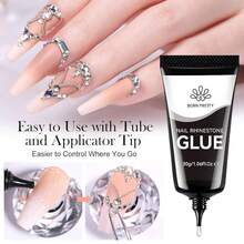 BORN PRETTY Nail Rhinestone Glue Gel For Nails Super Strong Gel Nail Glue For Nail Charm 3D Nails Gems Beads Nail Art Jewels Cured Need Nail Art DIY At Home 30ML{"Color_name":"NailRhinestoneGlueGel"} - 指甲水鑽膠水凝膠 - 查看 3