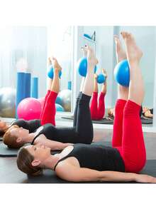 3 Confezioni Mini Palline PVC Pilates (25cm) - Allenamento di stabilità yoga per core e pavimento pelvico, con pompa e ago, leggero per palestra domestica, accessorio fitness essenziale per il nuovo anno - Blu/Rosa/Viola