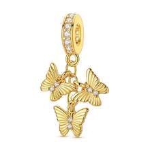 1Pc Gold Color Bead Collection Firefly Hot Air Balloon Ballet Shoes Element Travel Airplane Charm Suitable For Bracelet Necklace Beads For Diy Jewelry Making Fine Women Jewelry Unique Gift For Girl - Gold - View 22