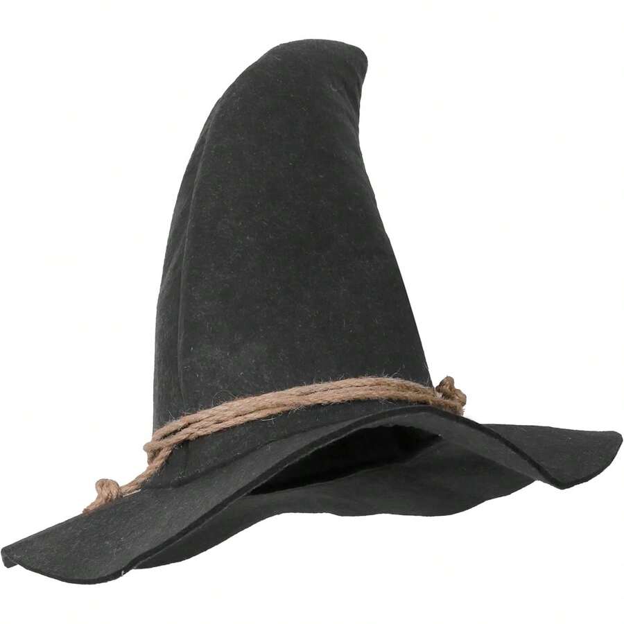 Sombrero de paja de estilo bruja HOMELEX para disfraces de Halloween - Marrón - Ver 1
