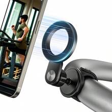 Adjustable Strap  Bar Phone Mount For Peloton Treadmill, Exercise/Stationary Bikes, , Shopping Cart, Fits 0.5-1.5" Handlebars, 17   Gym Phone Holder For  Magsafe