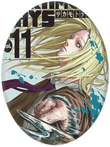 Sakamoto Daily Original Painting Series Tinplate Badge Mirror Keychain Accessories Pendant Set