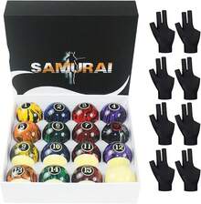 Juego de billar profesional de resina, 16 bolas de 2-1/4 pulgadas, 8 guantes, adecuado para snooker y entrenamiento, resistente al desgaste y duradero. - Textura de mármol - Ver 9