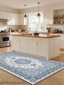 1 pièce Tapis vintage à fleurs bleues, ce grand tapis vintage à fleurs présente un motif inspiré haut de gamme dans un schéma de couleurs bleu et blanc frais qui élève instantanément n'importe quel espace ordinaire à un look de showroom élégant. Matériau doux avec une sensation agréable sous les pieds, convient pour le salon, la chambre à coucher et d'autres zones de décoration. Décoration de Noël