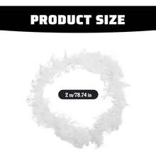 Plumas blancas boa 6.6 pies de largo y suaves plumas suaves disfraces de boa para fiestas, festivales, orgullo, blanco - 1 - Ver 3