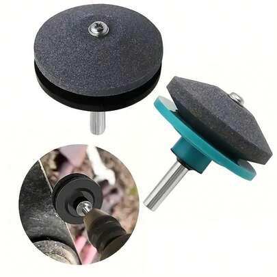 Durable Lawn Mower Blade Sharpener – Power Drill Attachment With Hexagonal Grip & Sparkling Stone | Easy-To-Use Sharpening Tool For Mower Blades
