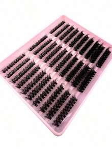 Fluffy Lash Clusters Thick Volume Lash Extension 9-17mm Cluster Eyelash Extensions 290pcs DIY Individual Lashes Wispy At Homelash Clusters,Eyelash Clusters,Individual Eyelashes,Lashes,Fake Lashes. !! !Random Style.