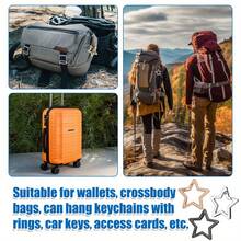 3pcs Star Carabiner Clip, Zinc Alloy Star-Shaped Keychain Clip Spring Snap Key Holder Keyring Hooks Keychain Clasp For Traveling Campling Hiking Fishing Outdoor Accessories (3 Colors)