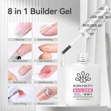 Builder Gel For Nails 8-In-1,15ML Clear And Cover Pink Builder Nail Gel Set, Transparent Extension Gel Rhinestone Glue For Nail Art Base Gel, LED Nail Lamp Cured Hard Gel Builder{"Color_name":"15mlClearandCoverPinkBuilderGelSet"} - 15mlClearandCoverPinkBuilderGelSet - View 3