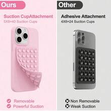 3/1pc Silicone Suction Cup Phone Case Stand, Suction Cup Phone Holder, Sticky Phone Stand, 2/4/5/10pcs Optional, Silicone Octagonal Cup Sticky Phone Holder, Hands-Free Phone Accessories Strong Clip Stand, Suitable For Selfie And Video