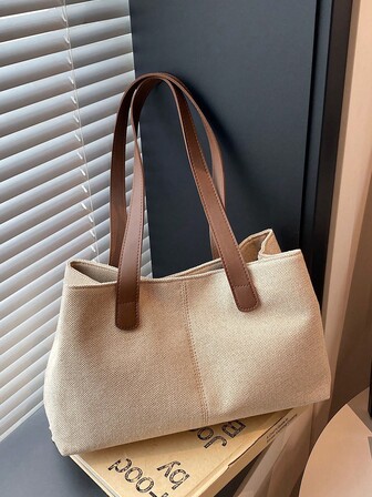 时尚女士大容量单肩包方形腋下包斜挎包女学生学院风背包新款欧美印花大容量托特包批发女士大容量方形拱形提手单肩包