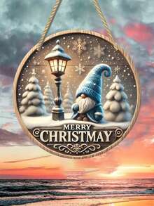 1pc Christmas Gnome 2D Flat Acrylic Window Hanging Decor, Vibrant Graphic Design - Durable Indoor/Outdoor Decoration For Garden, Porch, Bedroom, Office, Exquisite Details, Suitable For Various Holiday Gifts