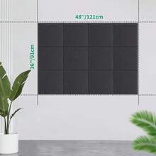 Tablón de anuncios de fieltro 3D Autoadhesivo Multifuncional Azulejo de fieltro de pared Tablero de visión 48x36 pulgadas - 1 - Ver 4