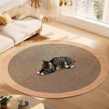 وسادة خدش القطط المستديرة، مناسبة للقطط الصغيرة والبالغة للعب والخدش، مثالية للاستخدام المنزلي