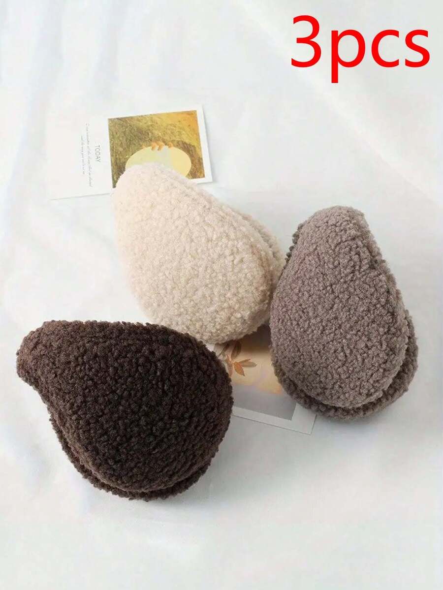 3 件装冬季耳罩，男女皆宜，采用柔软保暖内衬，非常适合寒冷天气和户外活动。 - 彩色 - 查看 1