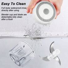 Mini Electric Garlic Chopper, Vegetable Chopper, Food Chopper, USB Mini Garlic Mincer, Onion Chopper, Portable Small Food Processor For Garlic, Ginger, Chili, Vegetables Slicer Dicer Cutter Rechargeable - 粉色 - 查看 7