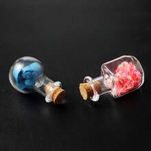 24 件迷你玻璃许愿瓶，带软木塞，透明漂流瓶，许愿瓶，小型许愿信息罐，玻璃瓶吊坠，香水瓶，DIY 工艺品，派对 DIY 装饰，适用于 DIY 工艺品、香水、香薰和精油、结婚礼物、情人节新年礼物、派对礼物