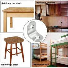 Soportes de Esquina en L, 50 pack Soportes de Acero Inoxidable en L para Estantes 90 Grados, con Tornillos Soporte de Esquina de Metal, Soporte de Angulo Recto Pequeo 20mm - 20 mm - Ver 2