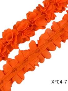 19 Colors Available, 13pcs 5cm Width 3D Chiffon Flower DIY Trim For Headband, Shoes, Hat Decoration