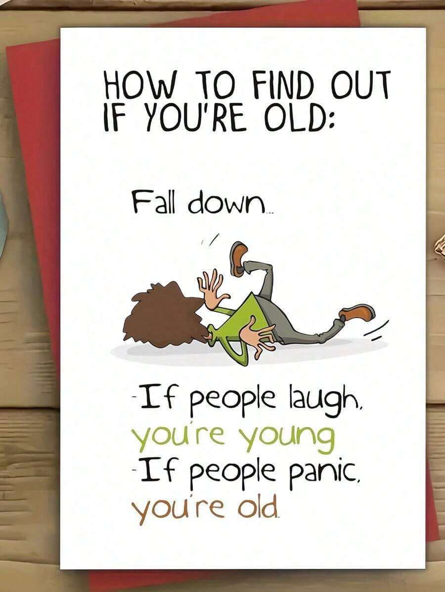 Hilarious Snarky Birthday Card For Anyone - Perfect For Men, Women, Friends Funny 'How To Find Out If You're Old' Design