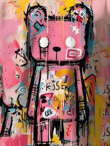 Áo nỉ dài tay in họa tiết graffiti dành cho nam cỡ lớn, áo nỉ thời trang thường ngày in hình graffiti đầy màu sắc, đa năng cho dạo phố, tập luyện, giải trí, ăn uống, áo nỉ cổ tròn cỡ lớn. - Nhiều màu - Xem 7