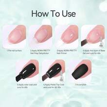 Matte Gel Top Coat, Matte Finish Nail Polish Top Coat Matte Gel Top Coat For Gel Nail Polish, 15ml No Wipe Matte Finish For Long Lasting Gel Nail Art DIY{"Color_name":"MatteTopCoat"} - 霧面面漆 - 查看 10