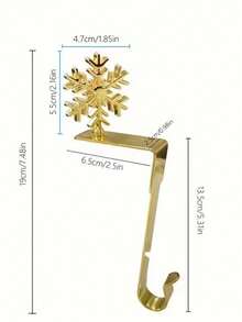 1pc Christmas Iron Decorative Wall Hook - Non-Slip Wall Mounted For Socks, Bags, Keys And Earphones - Holiday Fireplace Accessories, For Holiday Table Decor