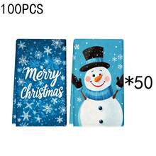 2 buc/100 buc prosoape de bucătărie și lavete cu model de fulgi de zăpadă de Crăciun fericit, potrivite pentru decorarea interioară în restaurante, bucătării și băi, decorare pentru petreceri, cadouri de festival, ca un cadou