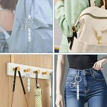 4/12 Stück Schlüsselanhänger Perlenstreifen zum Herstellen von Schlüsselanhänger Blanko Perlen Metall Schlüsselanhänger, geeignet für Schlüsselanhänger Handwerk DIY Geschenk Silbrig