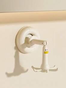 1 قطعة خطاف دوار بكوب شفط للمطبخ - رف تعليق أدوات الطبخ والمقالي والملاعق